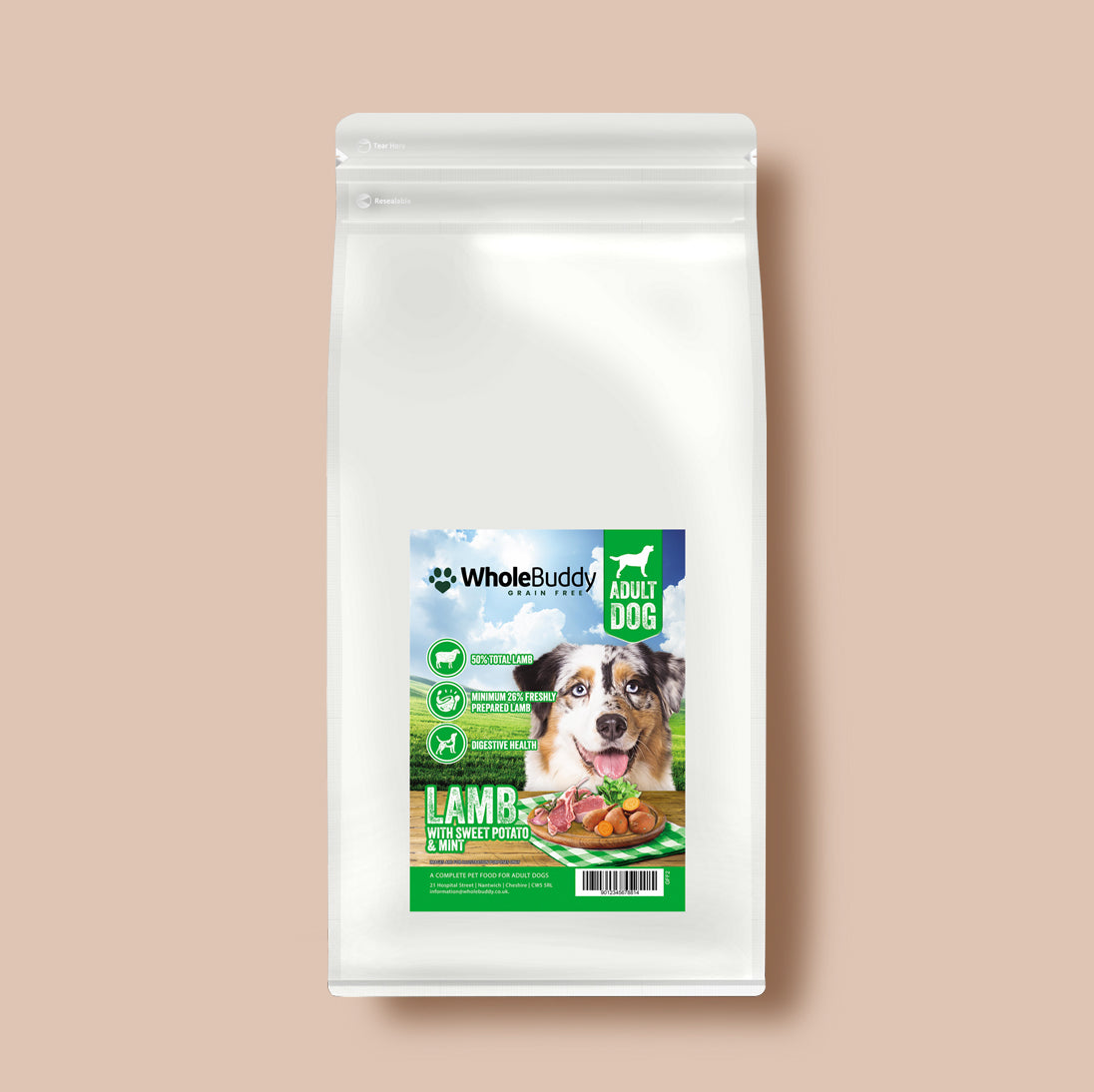 Grain Free Lamb with Sweet Potato & Mint