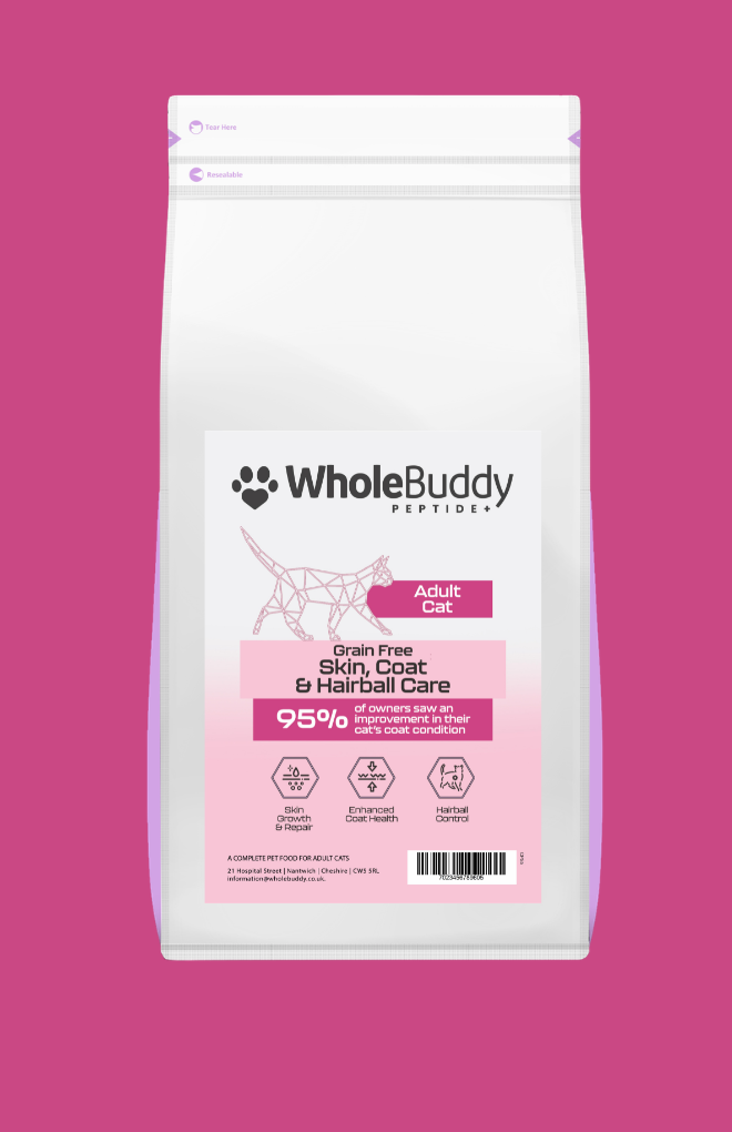 WholeBuddy Peptide+ Cat: Skin, Coat & Hairball Care