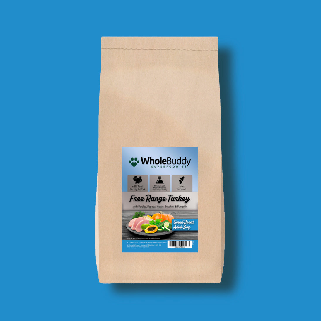 Superfood 65 Turkey with Parsley, Papaya, Nettle, Zucchini & Pumpkin Small Breed Adult Dog